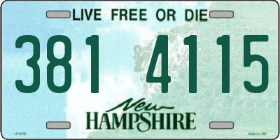 NH license plate 3814115