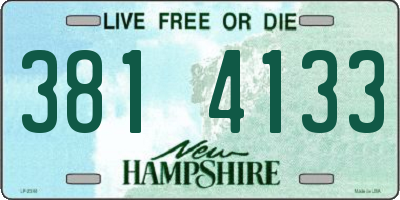 NH license plate 3814133