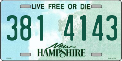 NH license plate 3814143