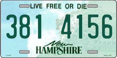 NH license plate 3814156