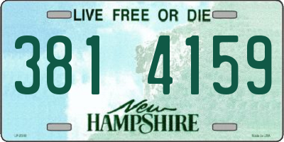 NH license plate 3814159