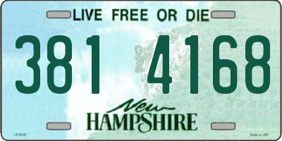 NH license plate 3814168