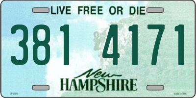 NH license plate 3814171