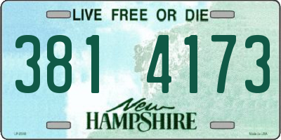 NH license plate 3814173