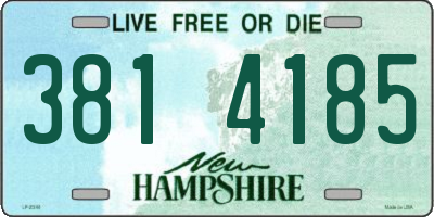 NH license plate 3814185