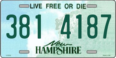 NH license plate 3814187