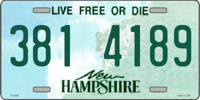 NH license plate 3814189