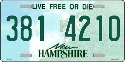 NH license plate 3814210
