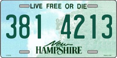 NH license plate 3814213