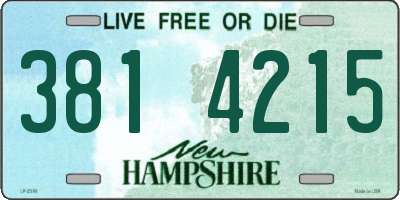 NH license plate 3814215