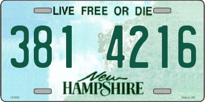 NH license plate 3814216
