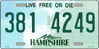 NH license plate 3814249