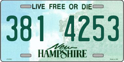 NH license plate 3814253