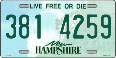 NH license plate 3814259