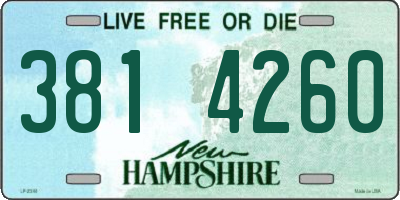 NH license plate 3814260