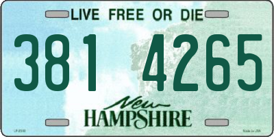 NH license plate 3814265