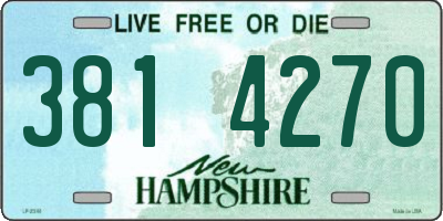 NH license plate 3814270