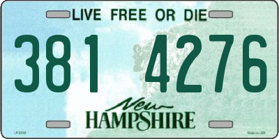NH license plate 3814276