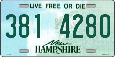 NH license plate 3814280
