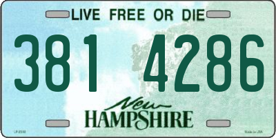 NH license plate 3814286