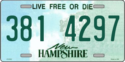 NH license plate 3814297