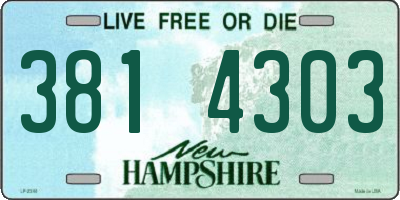 NH license plate 3814303
