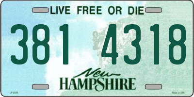 NH license plate 3814318