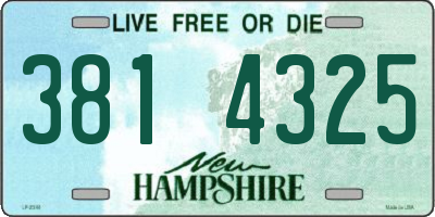 NH license plate 3814325
