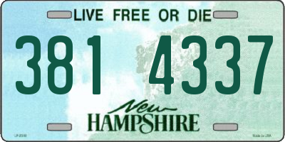 NH license plate 3814337
