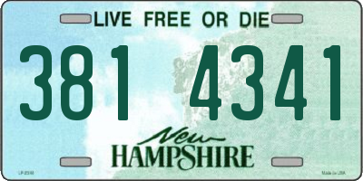 NH license plate 3814341