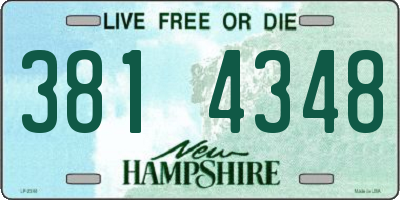 NH license plate 3814348