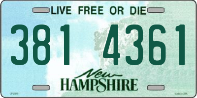 NH license plate 3814361