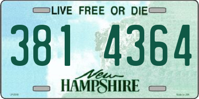 NH license plate 3814364