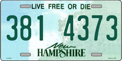 NH license plate 3814373