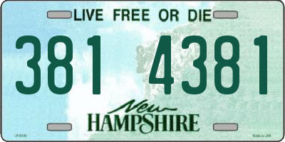 NH license plate 3814381