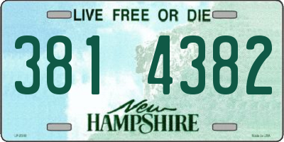 NH license plate 3814382
