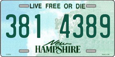 NH license plate 3814389