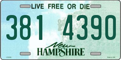 NH license plate 3814390