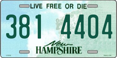 NH license plate 3814404
