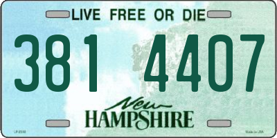 NH license plate 3814407