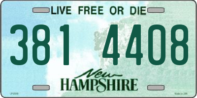 NH license plate 3814408