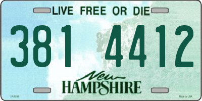 NH license plate 3814412