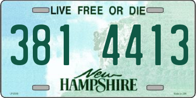 NH license plate 3814413
