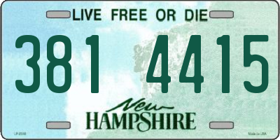 NH license plate 3814415