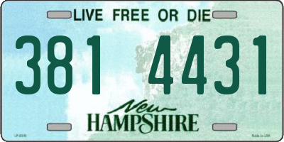 NH license plate 3814431