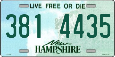 NH license plate 3814435