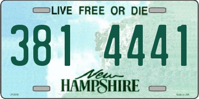 NH license plate 3814441