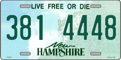 NH license plate 3814448