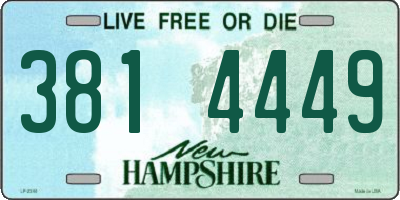 NH license plate 3814449