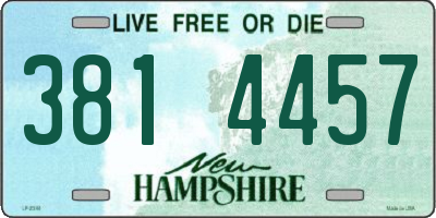 NH license plate 3814457